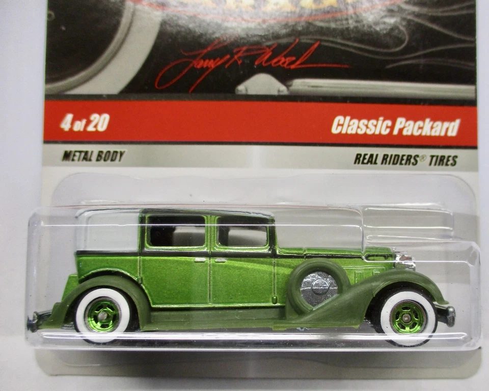 Hot Wheels Larry's Garage Classic Packard Green Chase 2009 4 de 20 pilotos reales Foto 2 de 2
