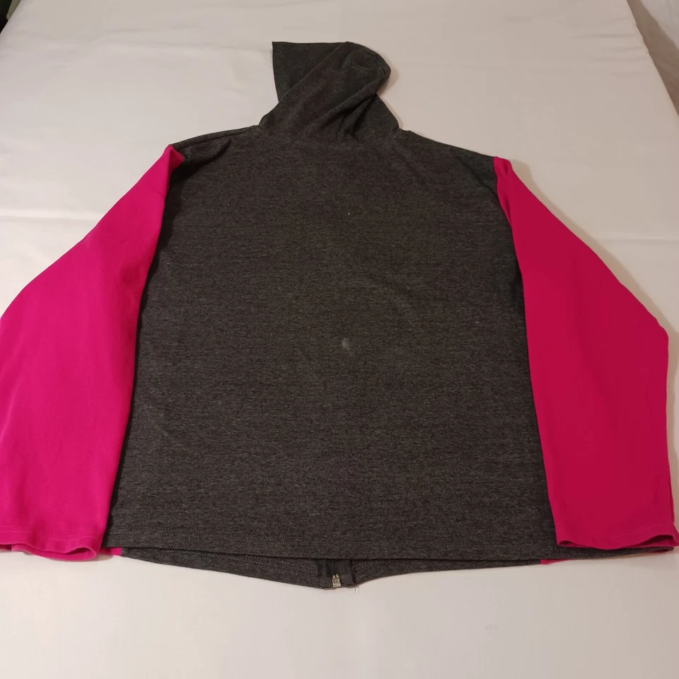 GW Sport Women's Pink & Gray Cotton Blend Full Zip Hoodie Jacket Size 2X - Image 2 of 4