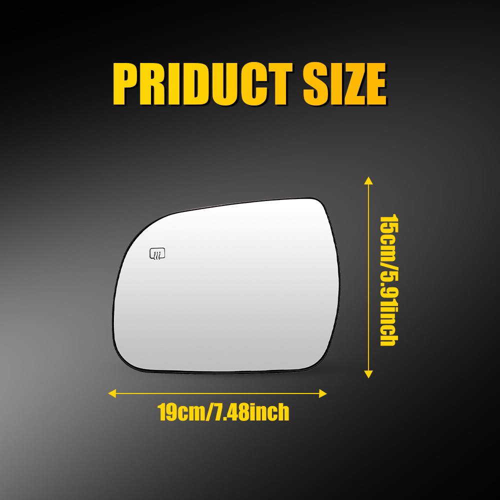 Heated Front Left Driver Mirror Glass For Toyota Sienna 2011-2019 8790608021 USA thumbnail 11