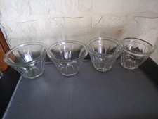 4 pots de confiture anciens coniques 2 tailles différentes