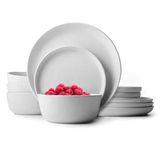 Dinnerware Sets, Stoneware Dinnerware Sets, Plates and Bowls Sets, Dishes, 12...