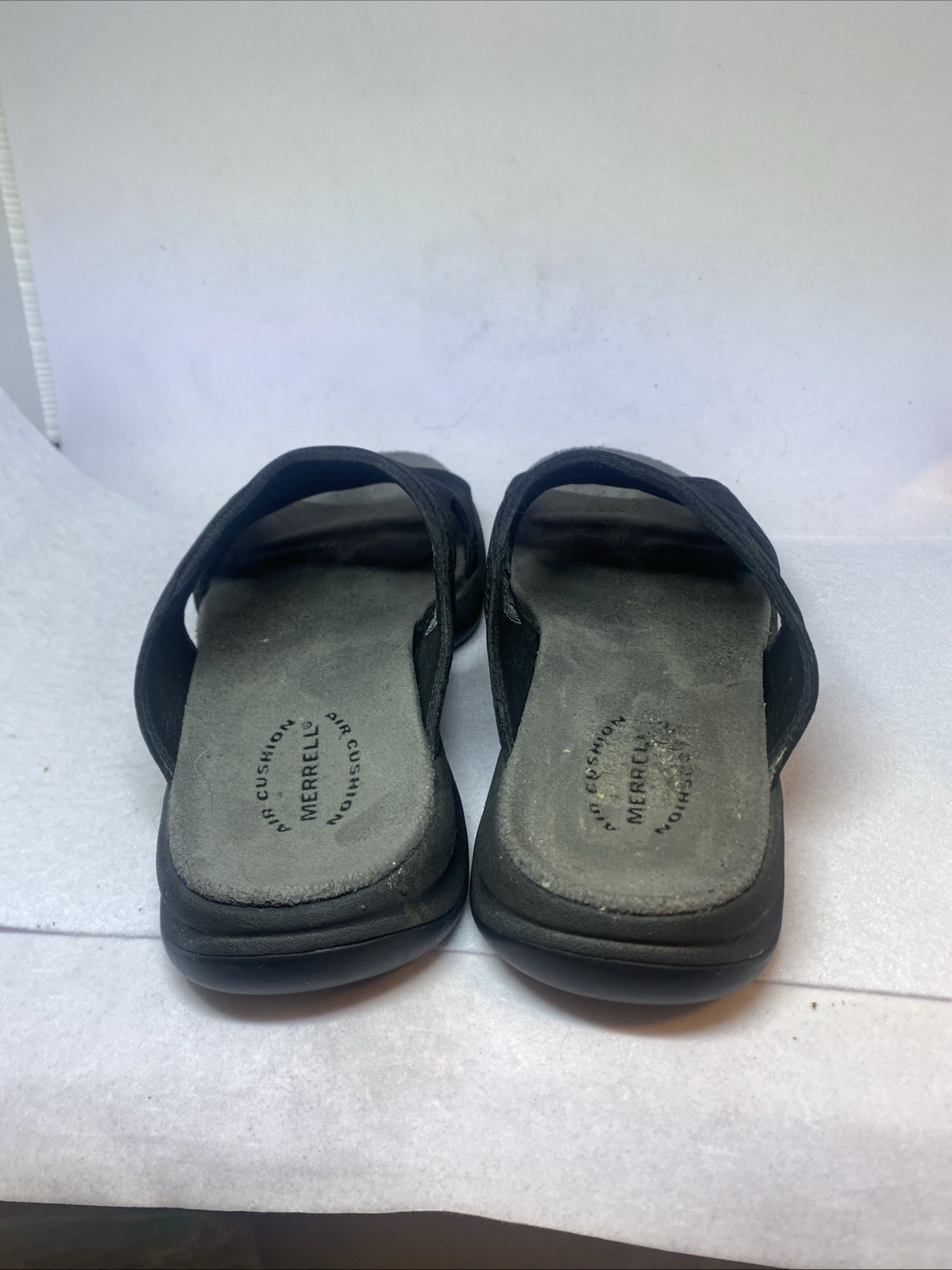 MERRELL sandali neri scamosciati slip on taglia 7 usati in ottime condizioni donna