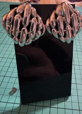 Silver Tone Knot Pierced Earrings