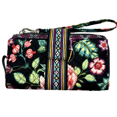 Vera Bradley Vines Wallet Retired Iconic RFID Combo Wristlet Floral Multicolor