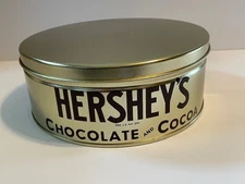 Vintage Hershey's Chocolate and Cocoa Cookie Tin- 8" Diameter