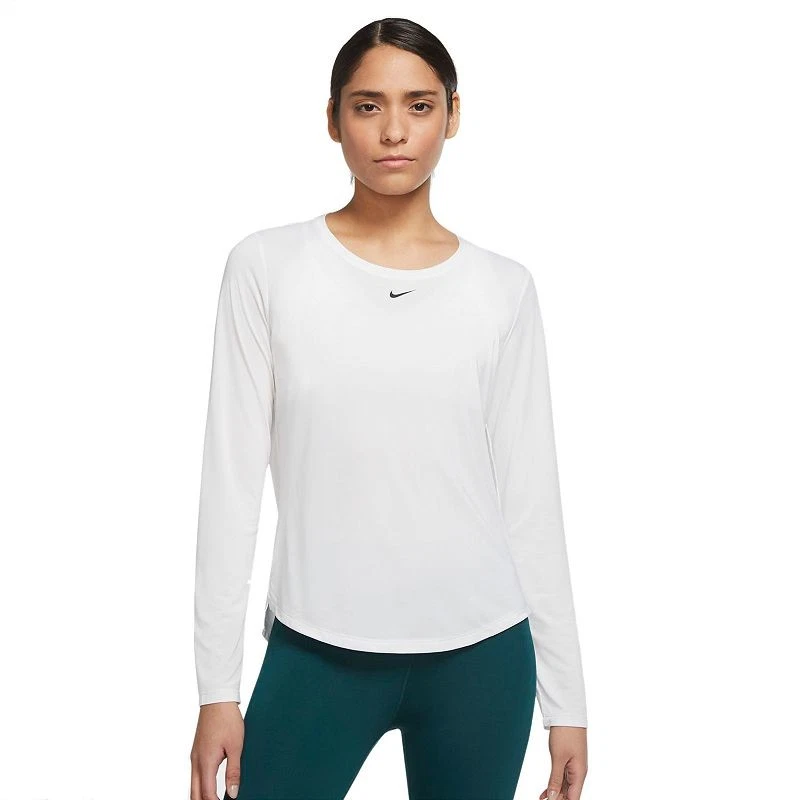Women's Nike Dri-FIT One Top XXL White Long Sleeve Activewear Top