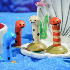 6PCS Miniature Eel Figure Fishtank Decoration Figurine For Aquarium Landscape