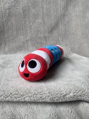 Bonkers Slither.io Spiel rot weiß blau Sterne Schlange Wurm biegsam weiches Plüschtier 8 Zoll