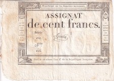 100 Francs - 18 Nivose An III - (07.01.1795) - Sign. Bouly - Série 452