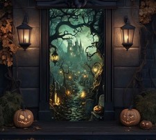 Halloween Door Cover Scary Halloween Decorations Scary Halloween Door
