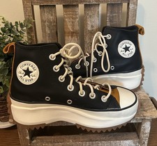 Converse Run Star Hike High Top Platform Lift Black Sneakers 568649C Size 5