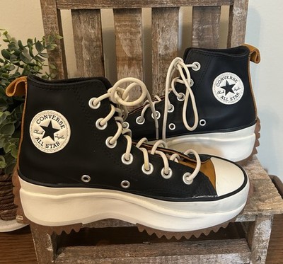 Converse Run Star Hike High Top Platform Lift Black Sneakers 568649C Size 5