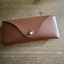 Ralph Lauren Genuine Leather Case For Glasses In Brown Made In Italy