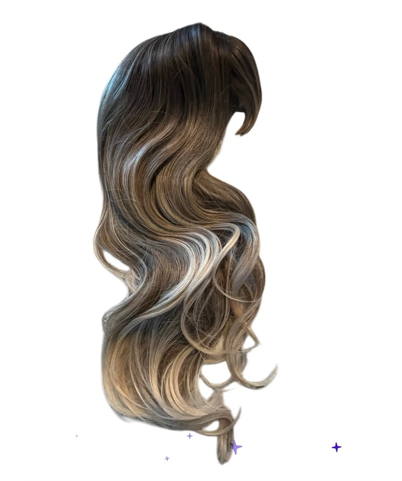 Парик из натуральных человеческих волос русалки 22 дюйма - Изображение 2 из 4