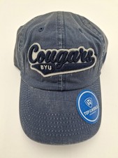 BYU Cougars TOW Vintage Navy Park Style Adjustable Slouch Relax Hat, New 