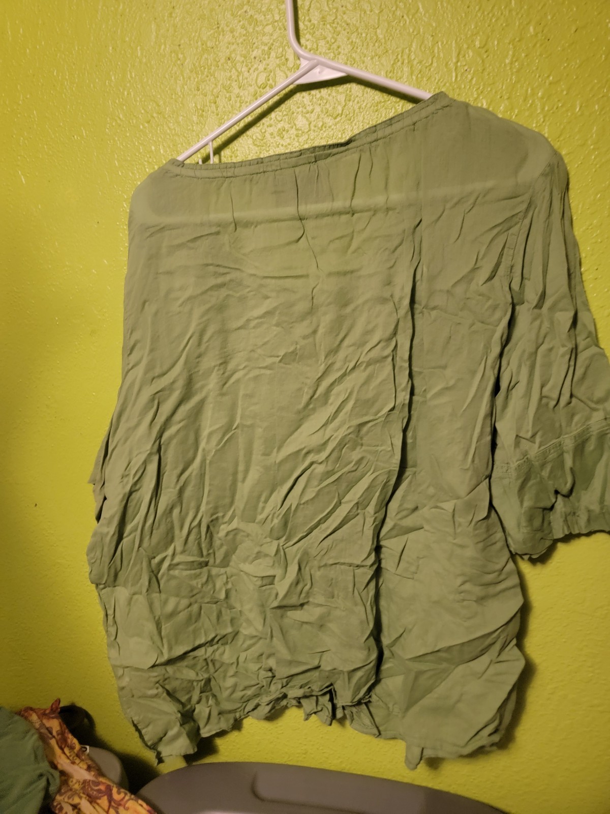 Basic Editions Womens Top Solid Green Plus Size 3… - image 4