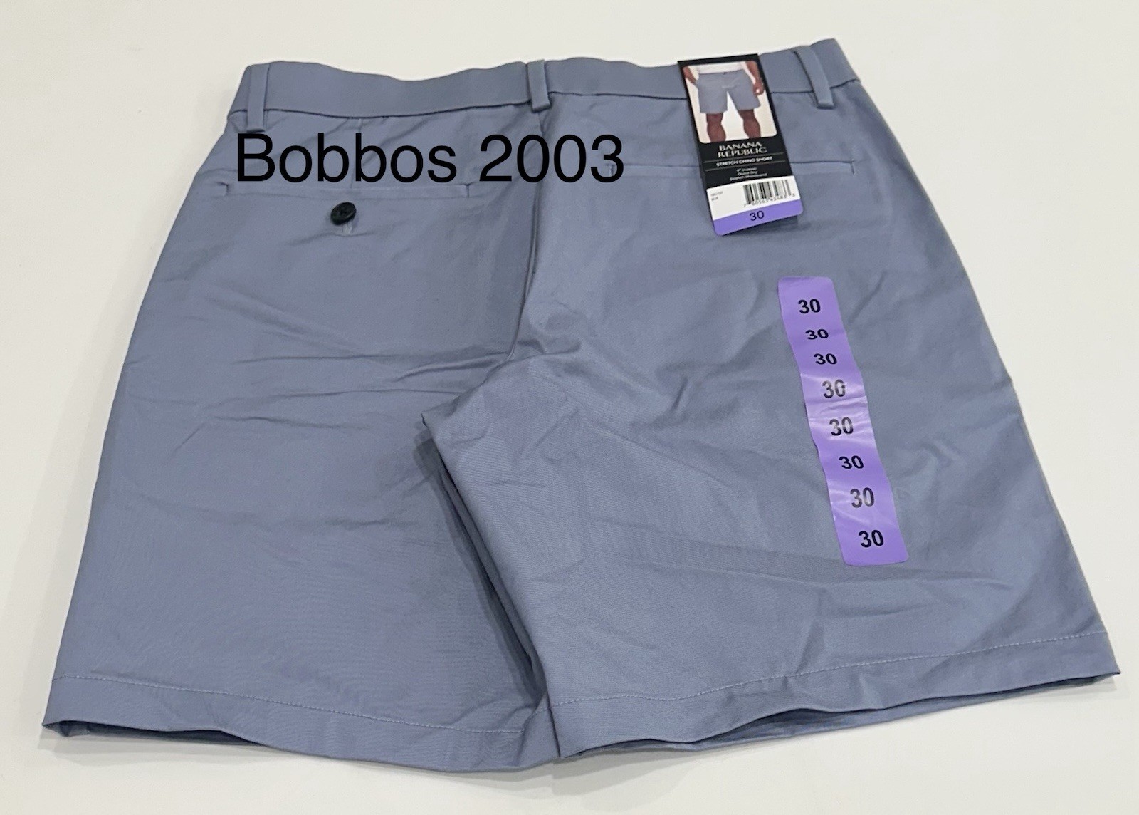 Banana Republic Men's Stretch Chino Shorts, Blue, Size 30