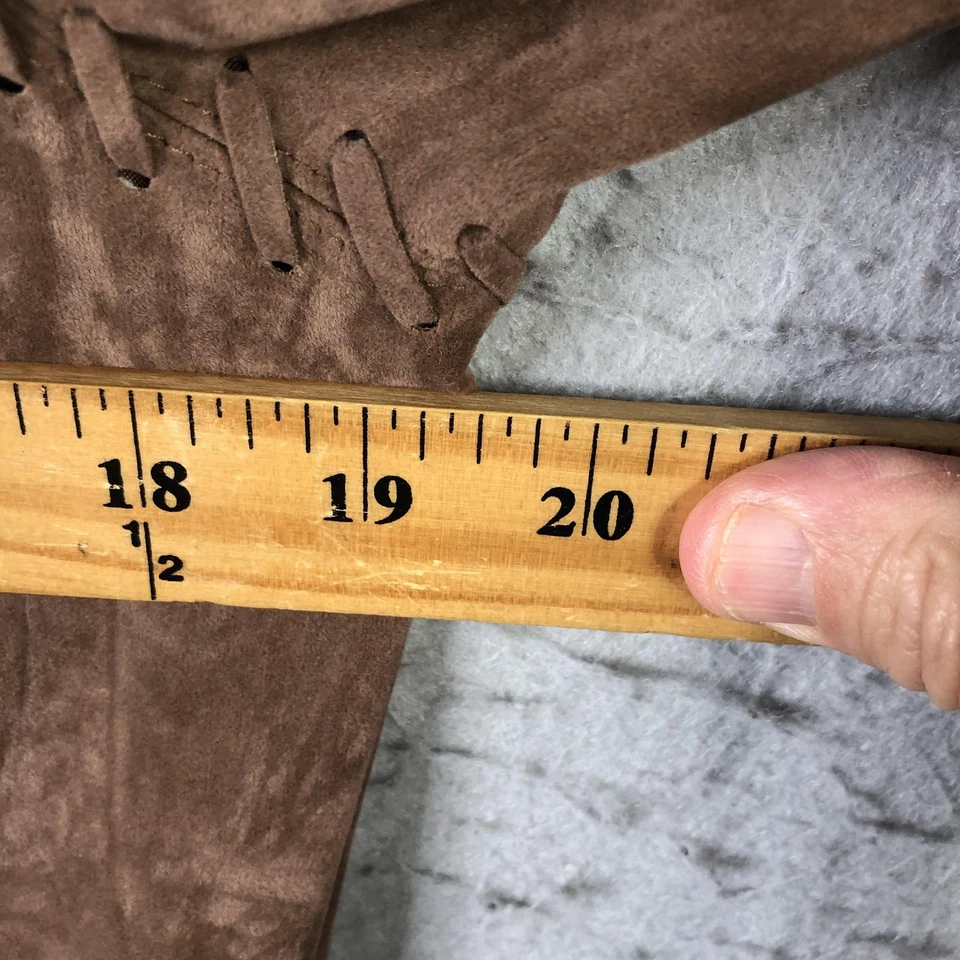 Selene Sport Jacket Womens 8 Brown Faux Suede Button Front Whipstitch Western - Image 3 of 4