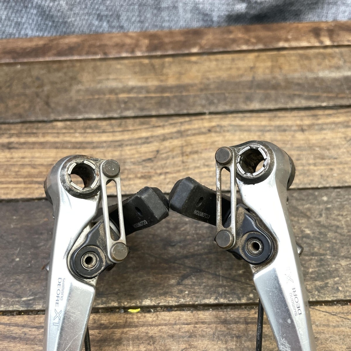 Vintage Shimano Deore XT BR-M739 V-Brake Caliper Set Silver MTB