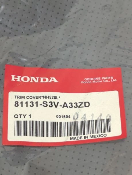 New OEM genuine Honda RH Front Lower Leather Seat Cover 2004-2006 Acura MDX Grey - Image 2 of 4
