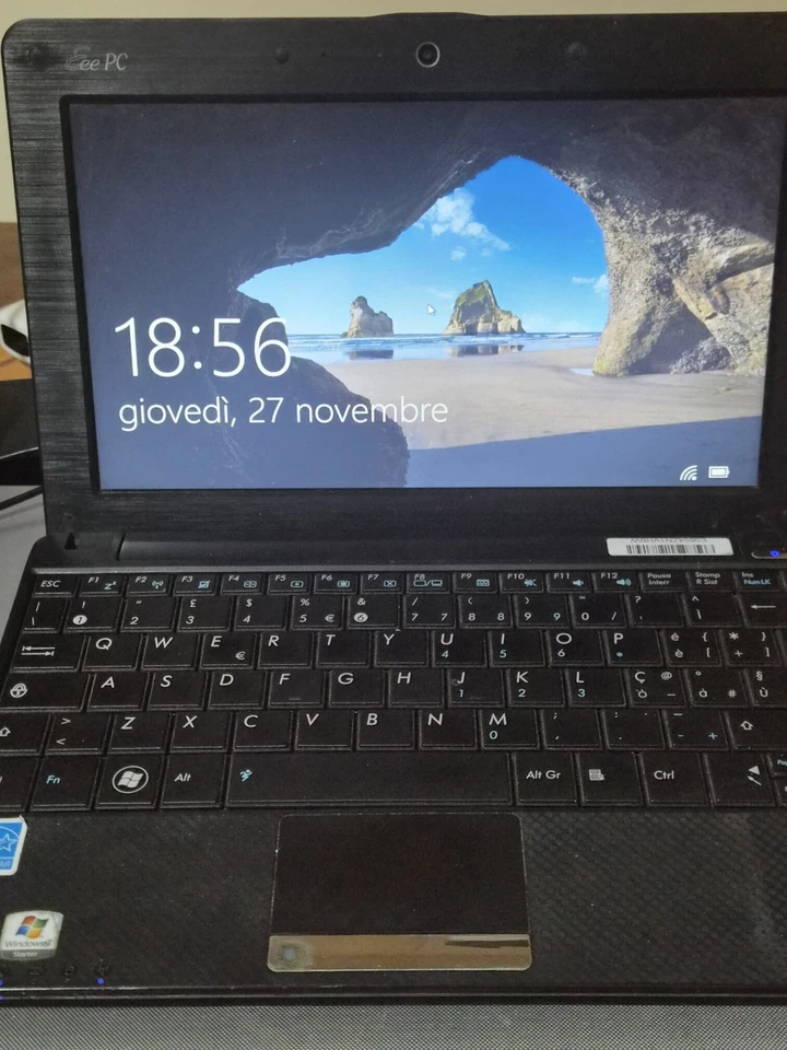 Laptop ASUS EEE PC 1001PX Intel Atom N450 1.66GHz SSD 24OGB DDR2 2GB Windows 10 - Immagine 2 di 4