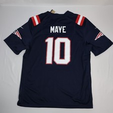 Nueva con etiquetas Nike Drake Maye Game Jersey New England Patriots Azul Marino Talla XL $129
