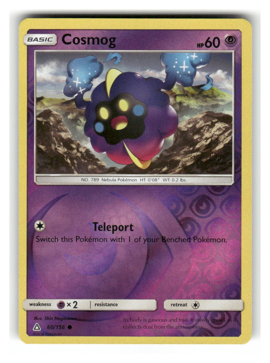 Cosmog 60/156 Common Ultra Prism Pokemon Reverse Holo Lightly Played
