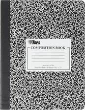 Tops 63786 9-3/4" X 7-1/2" Quad Ruled Composition Notebook