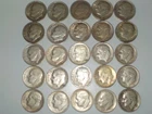 Lot Of 25  -  United States Roosevelt  Dimes  - Silver -  1946 - 1955