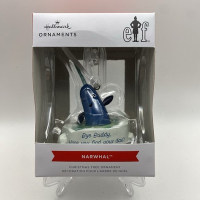 Hallmark Ornaments-NARWHAL-Buddy The Elf - ''Bye Buddy, Hope You Find Your Dad!''