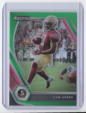 2021 Panini Prizm Draft Picks Collegiate Green Cam Akers Florida State Seminoles