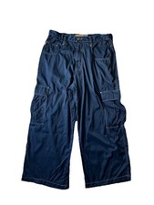 Y2K Kikwear Synthetic Technologies Rave Skater Nylon Pants Baggy 34  Wide