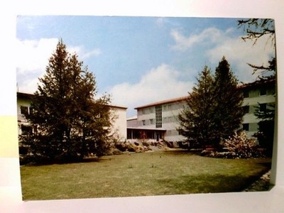 Passau. Exerzitienhaus Mariahilf. Alte Ansichtskarte / Postkarte farbig. gel. ca