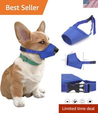 Cozy Quick Muzzle for Small Dogs - Adjustable Breathable Blue XS Size