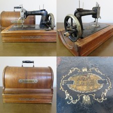 ALL LEAD Hand-Crank Sewing Machine Japanese Antique Showa Retro