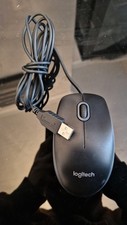 Logitech B100 Wired Optical Mouse Model M-U0026 USB wired Scroll Wheel-Black.