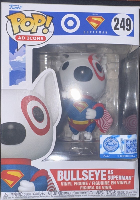 2025 Funko PoP! Ad Icons BULLSEYE as SUPERMAN #249 TARGET Exclusive! Box Damage
