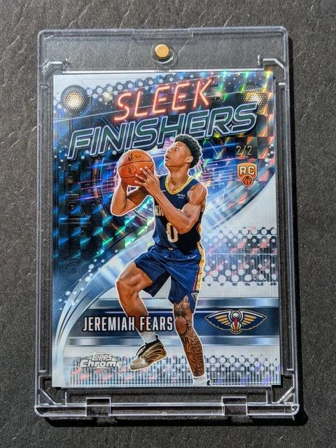 2025-26 Topps Chrome Jeremiah Fears # 2/2 White Geometric Refractor RC Finishers