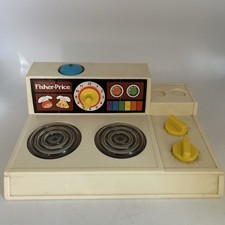 Vintage Fisher Price 1978 Play Stove w/Glow Magic Burners Timer 919