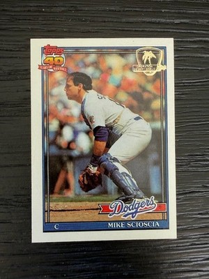 1991 Topps Desert Shield #305 Dodgers Mike Scioscia MT