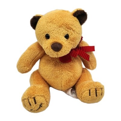 Lindt Gold Teddy Bear w/ Red Bow & Heart Promotional Soft Plush Toy 14 cm / 5.5''