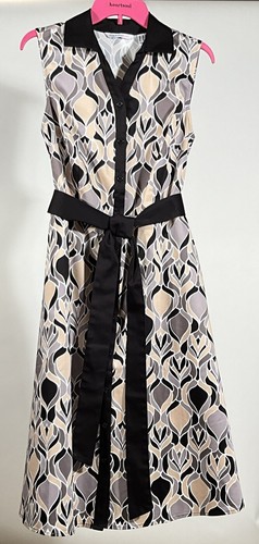 Isaac Mizrahi Live! Printed Sleeveless Cotton Sateen Dress Size 12 A379466 - 第 1/8 張圖片