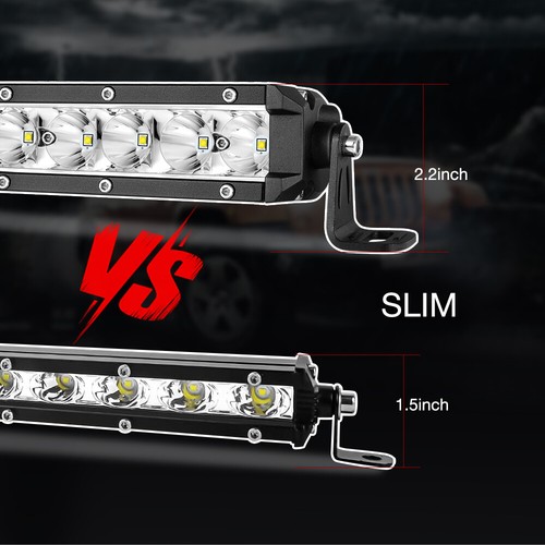 2x 6inch 30W SLIM LED Light Bar Work SPOT Beam High Intensity Platinum Series 8" - Picture 8 of 12