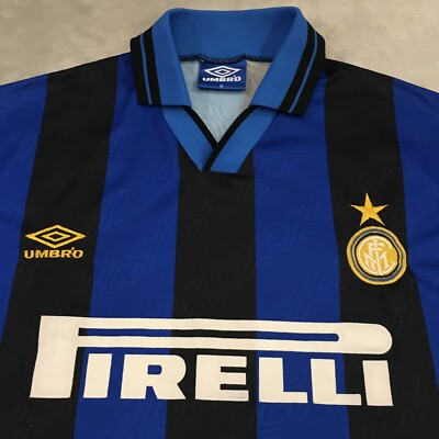 Inter Milan 1995 - 1996 RARE vintage home Umbro shirt size M | eBay