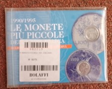 1990/1995 RARA ED UNICA CONFEZIONE BOLAFFI MONETE 50 E 100 LIRE PIU' PICCOLE