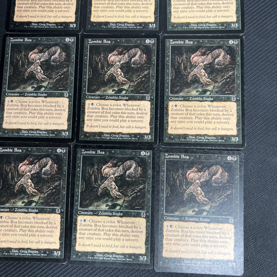 Zombie Boa MTG Apocalypse Magic the Gathering Black Playset 9 - Image 2 of 4