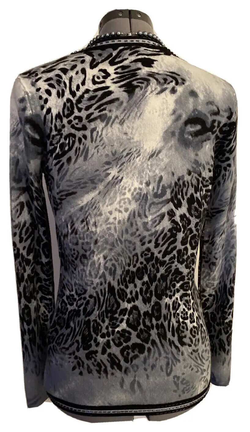 Venini full zip embellished sweater. size M. Acro… - image 3