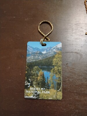 Vintage Keychain Rocky Mt. National Park Pass Key Keeper Unique One Of A Kind