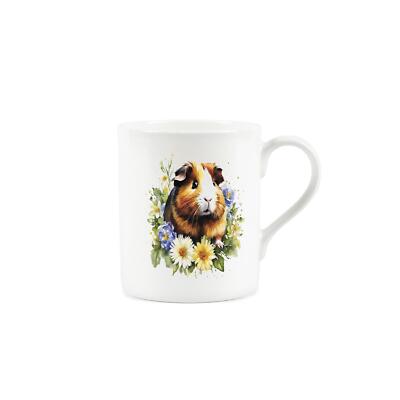 Floral Meerschweinchen Tasse - Tiere & Haustiere Natur Geschenke - kleine Bone China Tasse