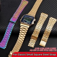 Watchband Strap Stainless Steel For Casio A158 A159 A168 A158W F91W LA680 AEQ110